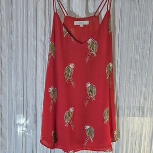LOFTS Women's Red Tank Top